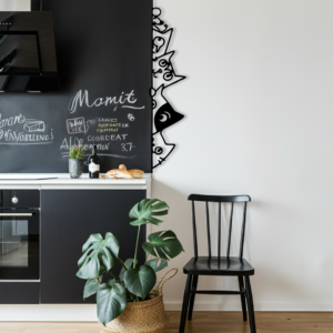 kenar kedileri temalı ahşap duvar tablosu