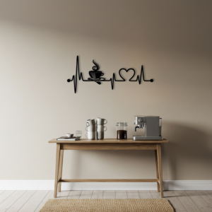 kahve ritimleri temalı ahşap duvar tablosu